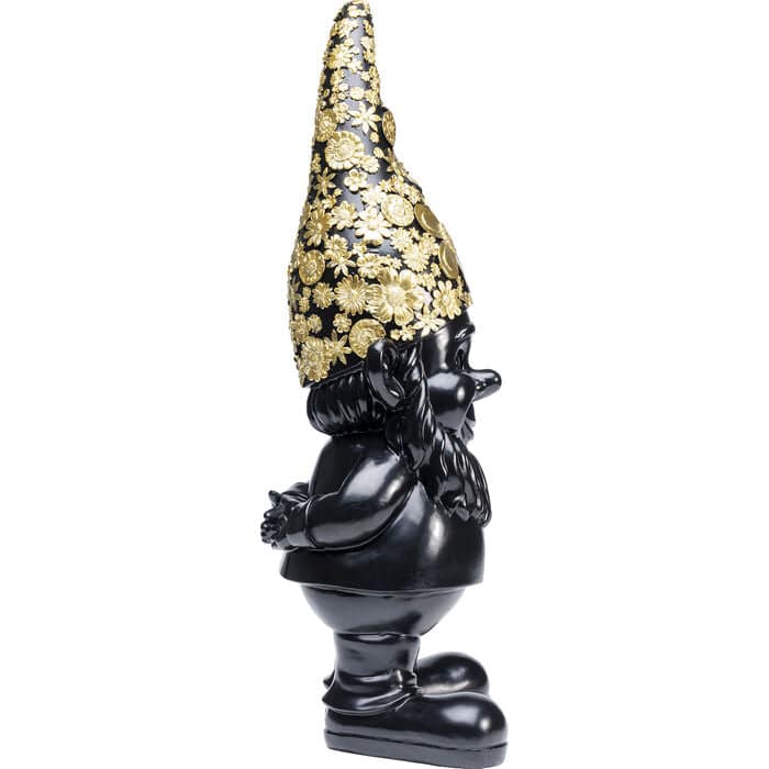 Gnome Standing Black Gold