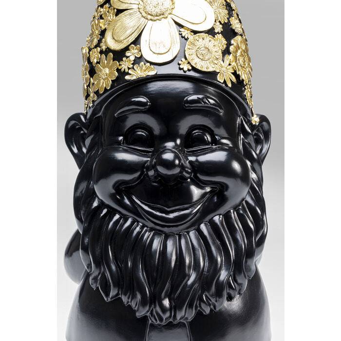 Gnome Standing Black Gold