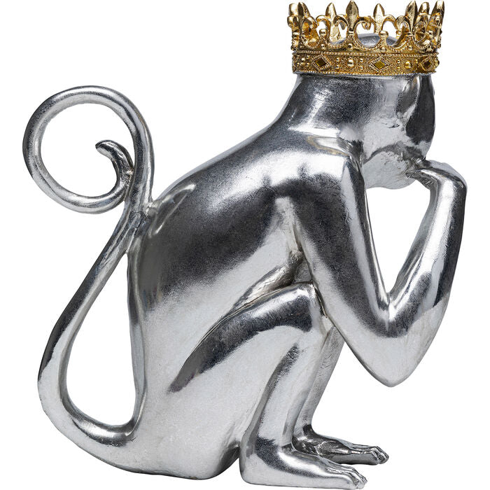 Deco Figurine King Lui Silver 35cm