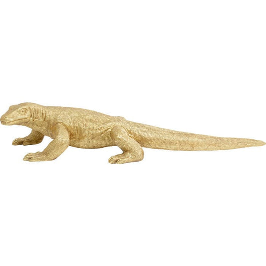 Deco Figurine Komodo Dragon Gold 167cm - JULIA VENCE STORE