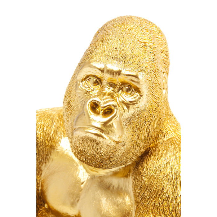 Deco Figurine Monkey Gorilla Side Medium Gold