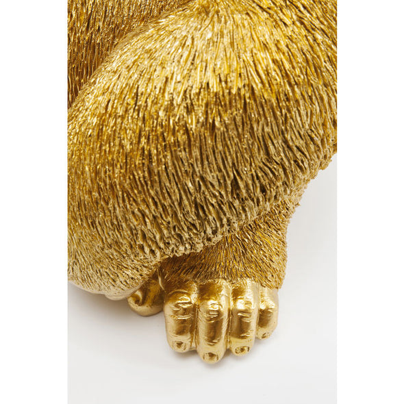 Deco Figurine Monkey Gorilla Side Medium Gold