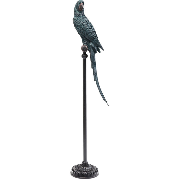 Blue Green Parrot Figurine