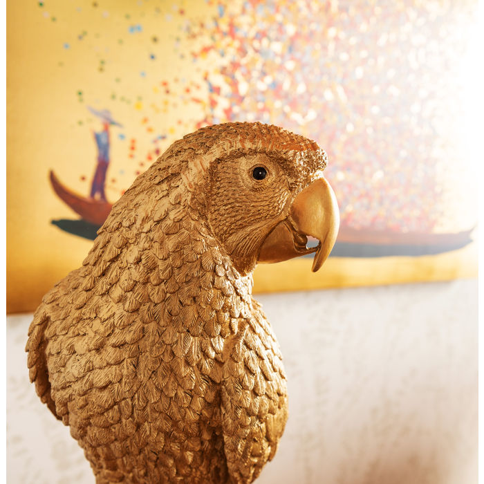 Deco Figurine Parrot Gold 116cm