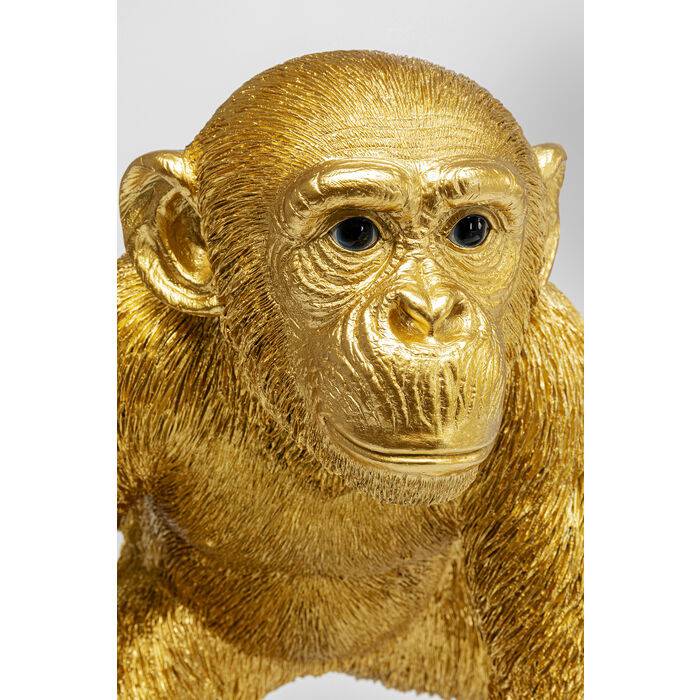 Deco Figurine Playing Ape Gold 50cm - JULIA VENCE STORE