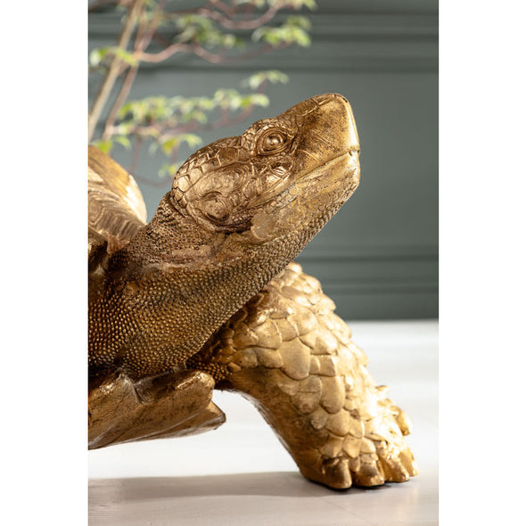 Deco Figurine Turtle Gold Big