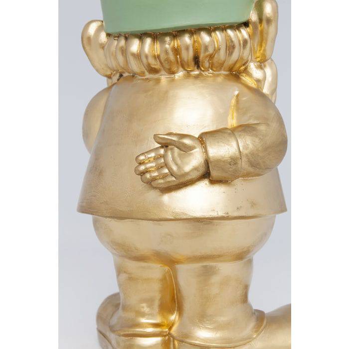 Deco Figurine Zwerg Standing Gold Green 42cm - JULIA VENCE STORE