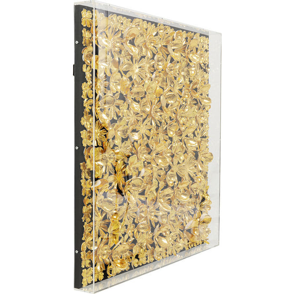 Deco Frame Gold Flower 80x80cm