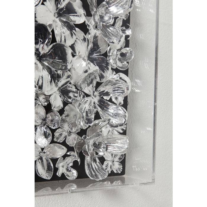 Deco Frame Silver Flower 100x100cm - JULIA VENCE STORE