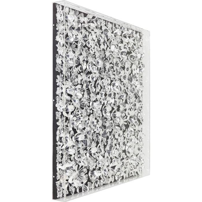 Deco Frame Silver Flower 100x100cm - JULIA VENCE STORE