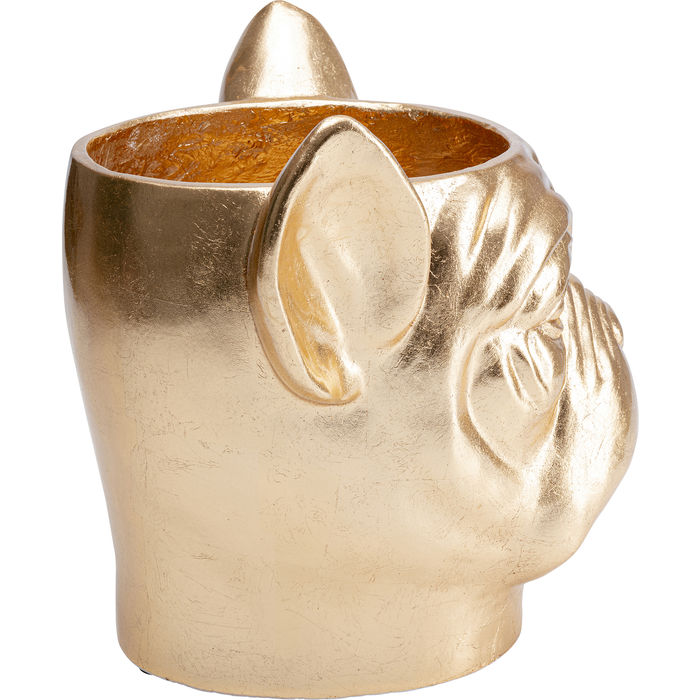 Deco Planter Bulldog Gold