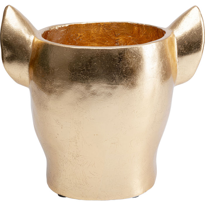 Deco Planter Bulldog Gold