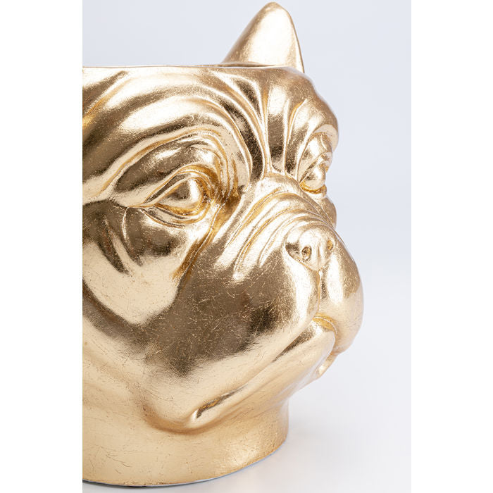 Deco Planter Bulldog Gold