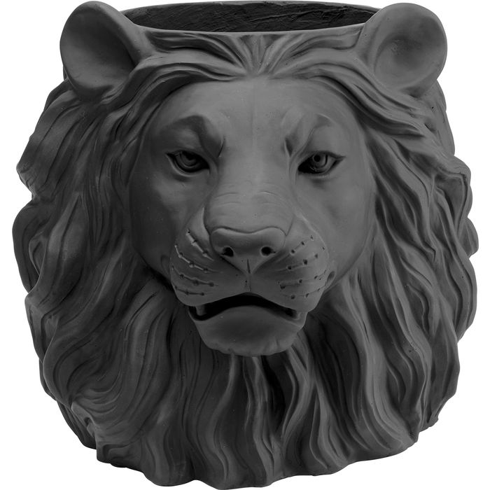 Deco Planter Lion Black