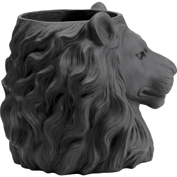 Deco Planter Lion Black