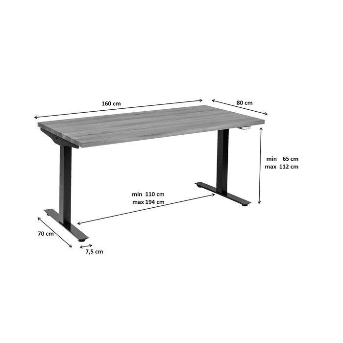 Desk Office Harmony Dark 160x80