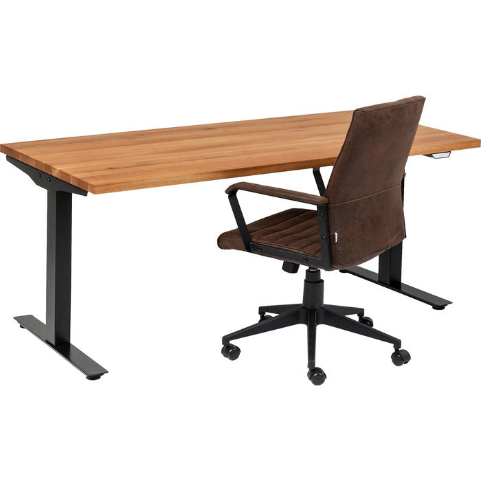 Desk Office Jackie Oak Black 180x90