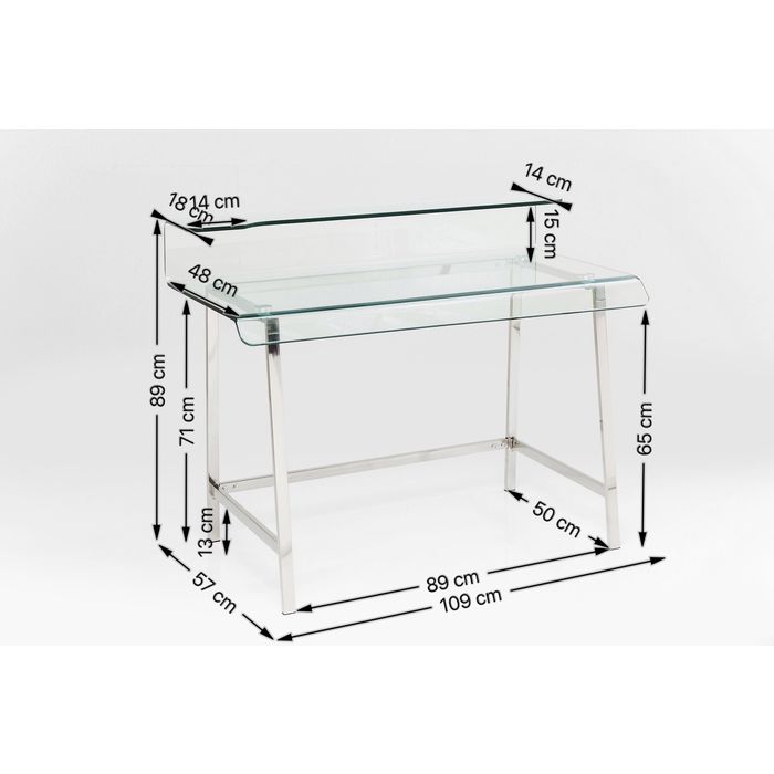 Desk Visible Clear 110x56cm