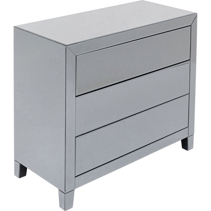 Dresser Luxury Push 3 Drawers Grey