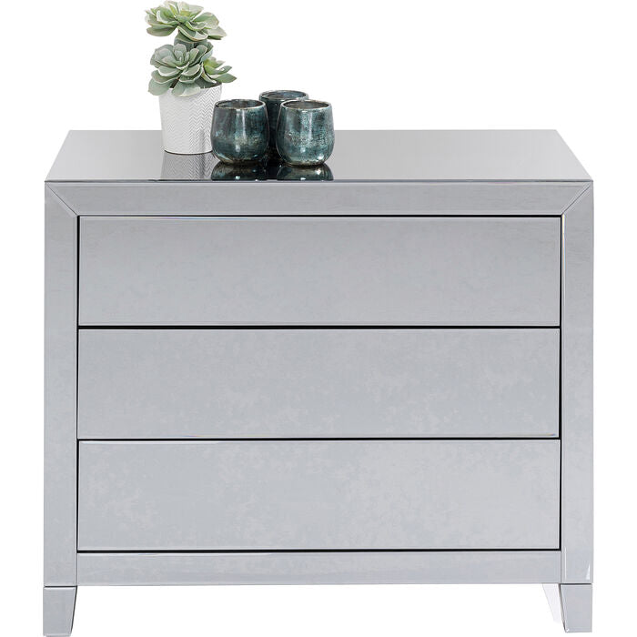 Dresser Luxury Push 3 Drawers Grey