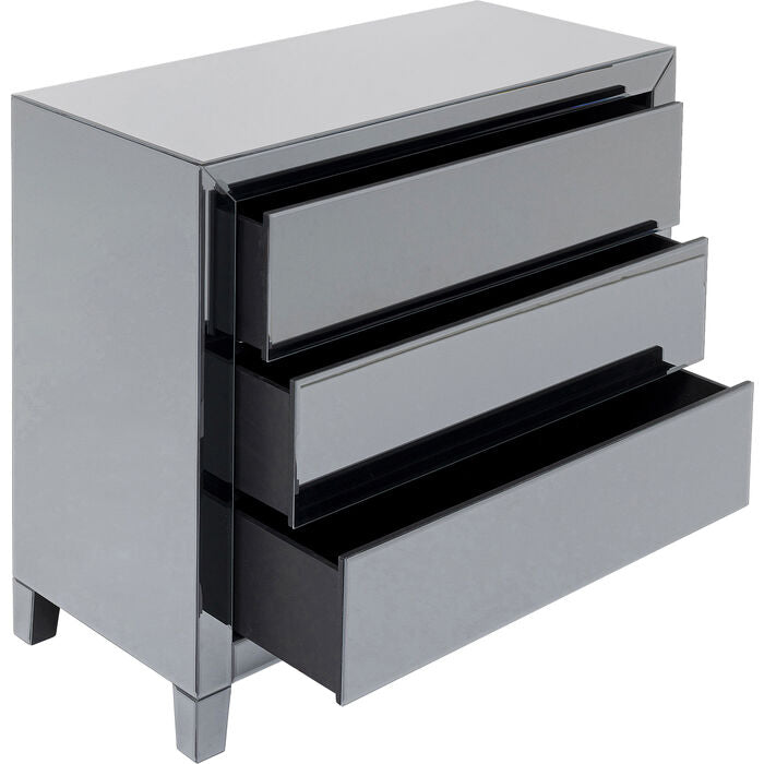 Dresser Luxury Push 3 Drawers Grey