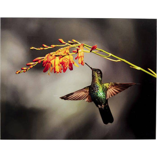 Glass Picture Cute Colibri 90x70 - JULIA VENCE STORE