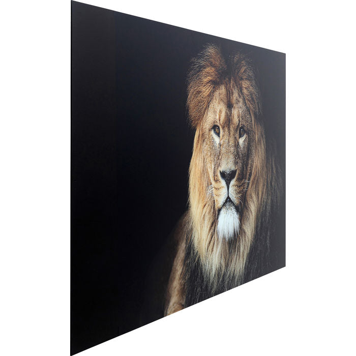 Glass Picture King of Lion 150x100