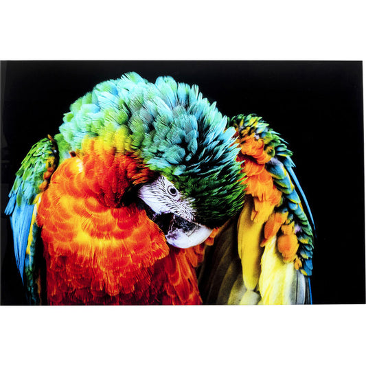 Glass Picture Tropical Parrot 120x80