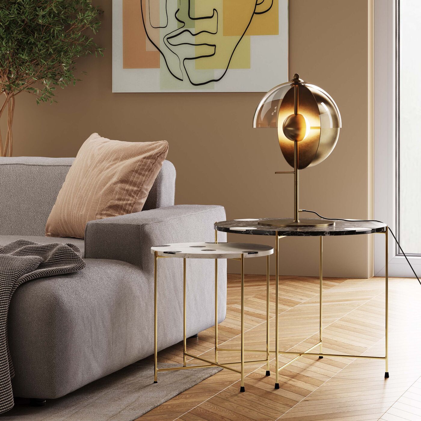 Table Lamp Romy Gold 48cm