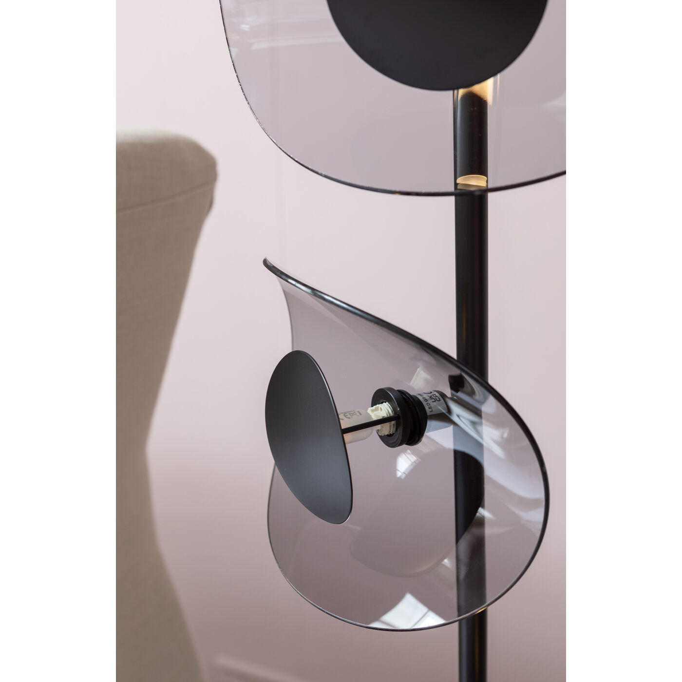 Floor Lamp Mariposa Black Smoke 160cm