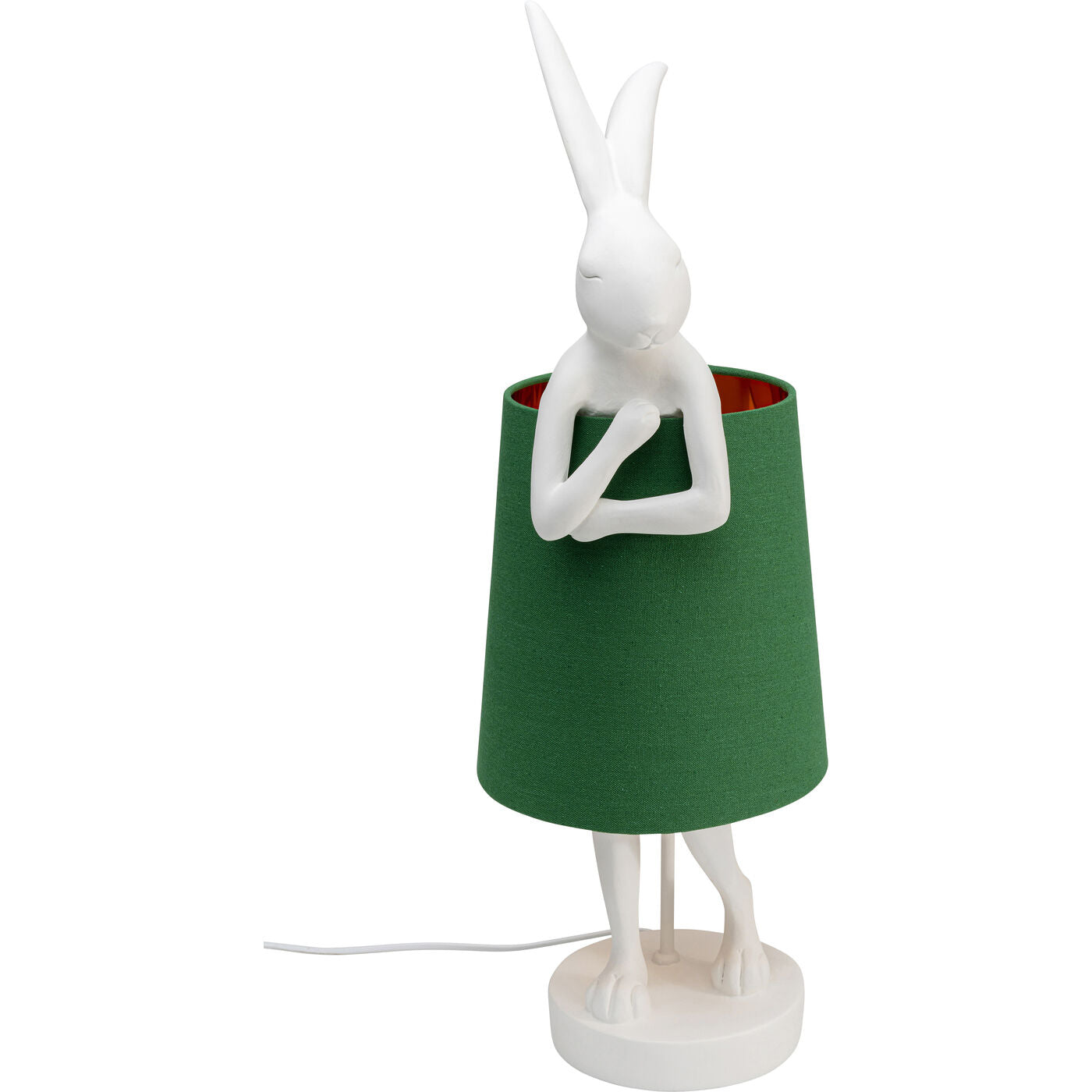 Table Lamp Animal Rabbit White/Green 68cm