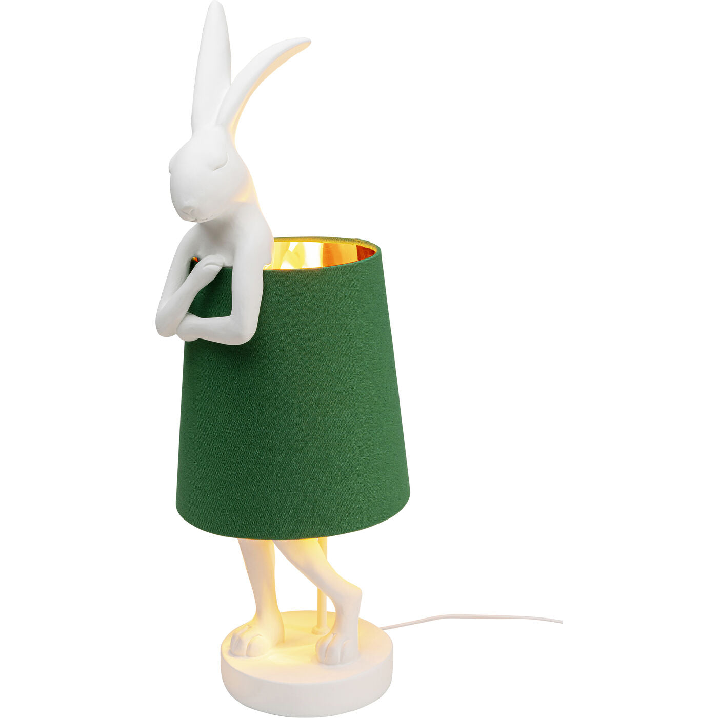 Table Lamp Animal Rabbit White/Green 68cm