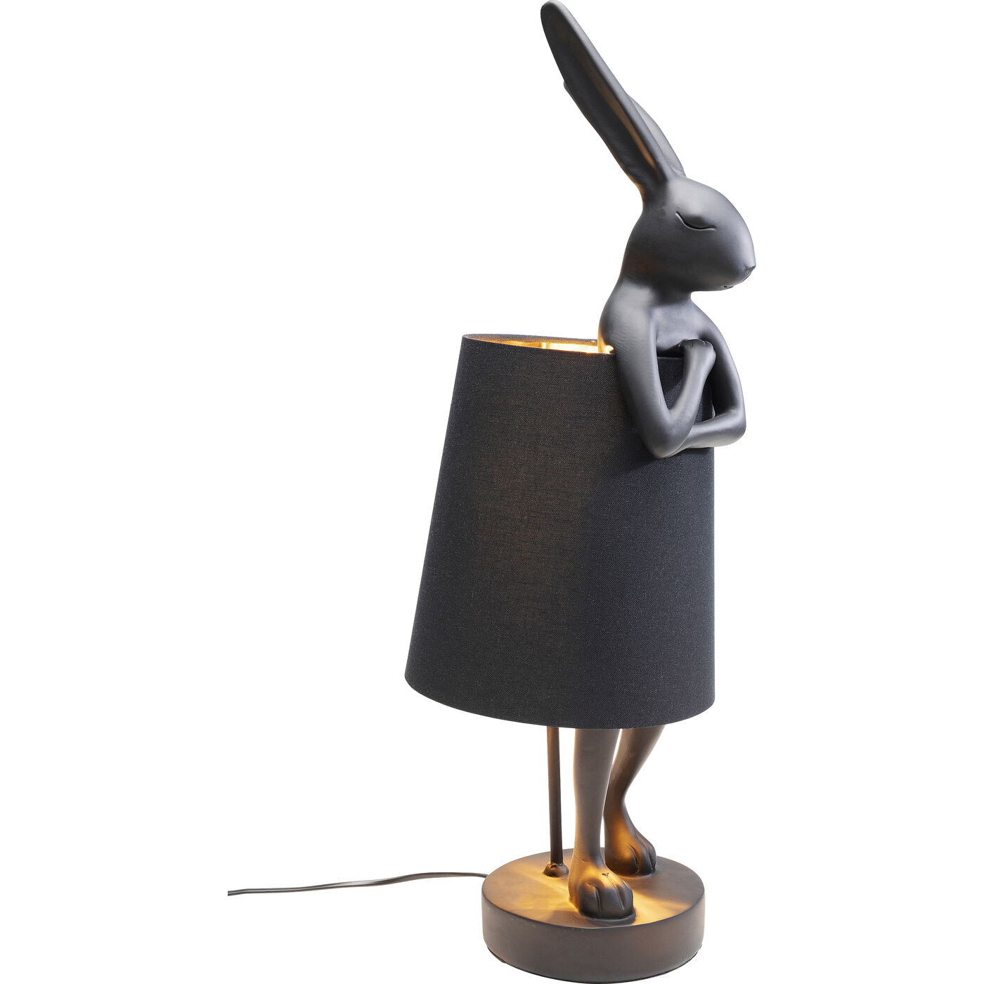 Table Lamp Animal Rabbit Matt Black 68cm