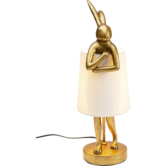 Table Lamp Animal Rabbit Gold/White 50cm