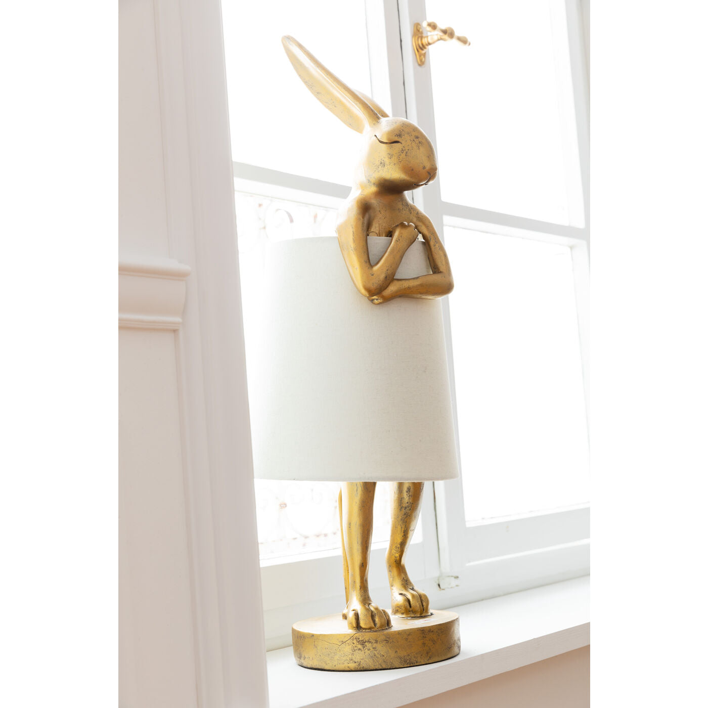 Table Lamp Animal Rabbit Gold/White 50cm