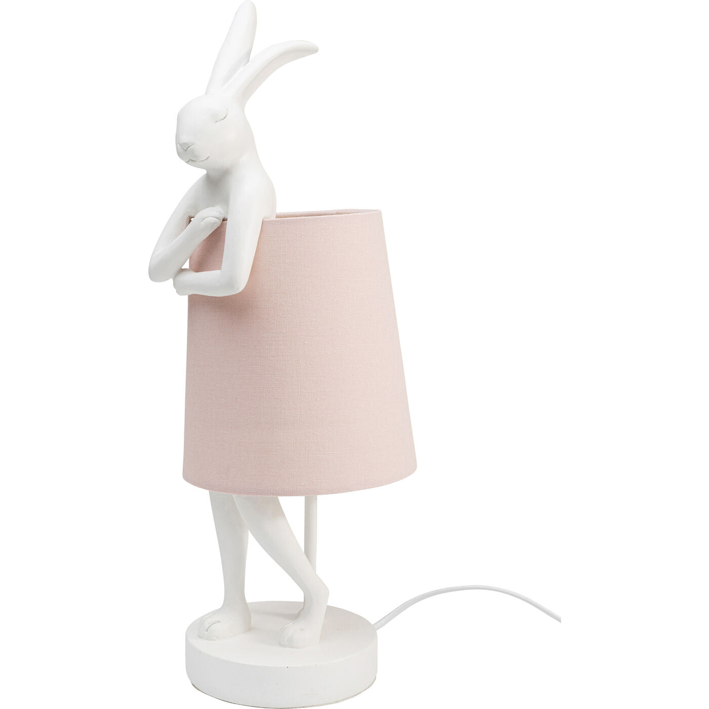 Table Lamp Animal Rabbit White/Rose 50cm