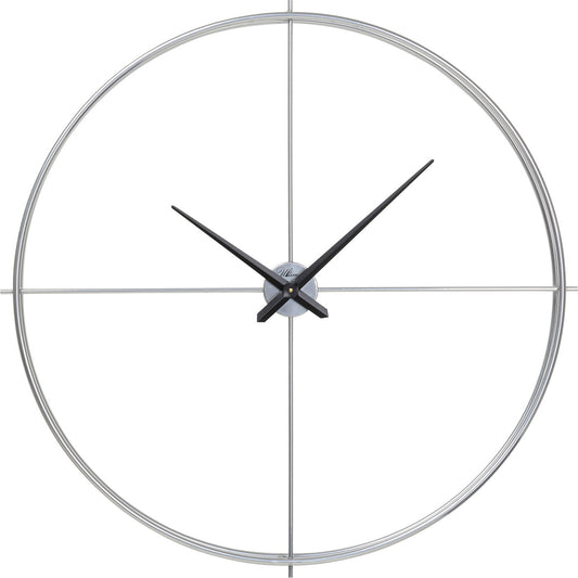 Wall Clock Simple Pure Silver √ò95cm