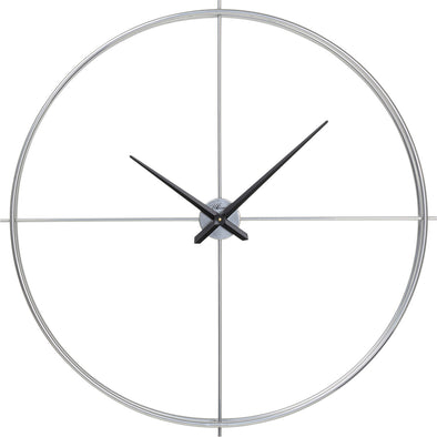 Wall Clock Simple Pure Silver √ò95cm