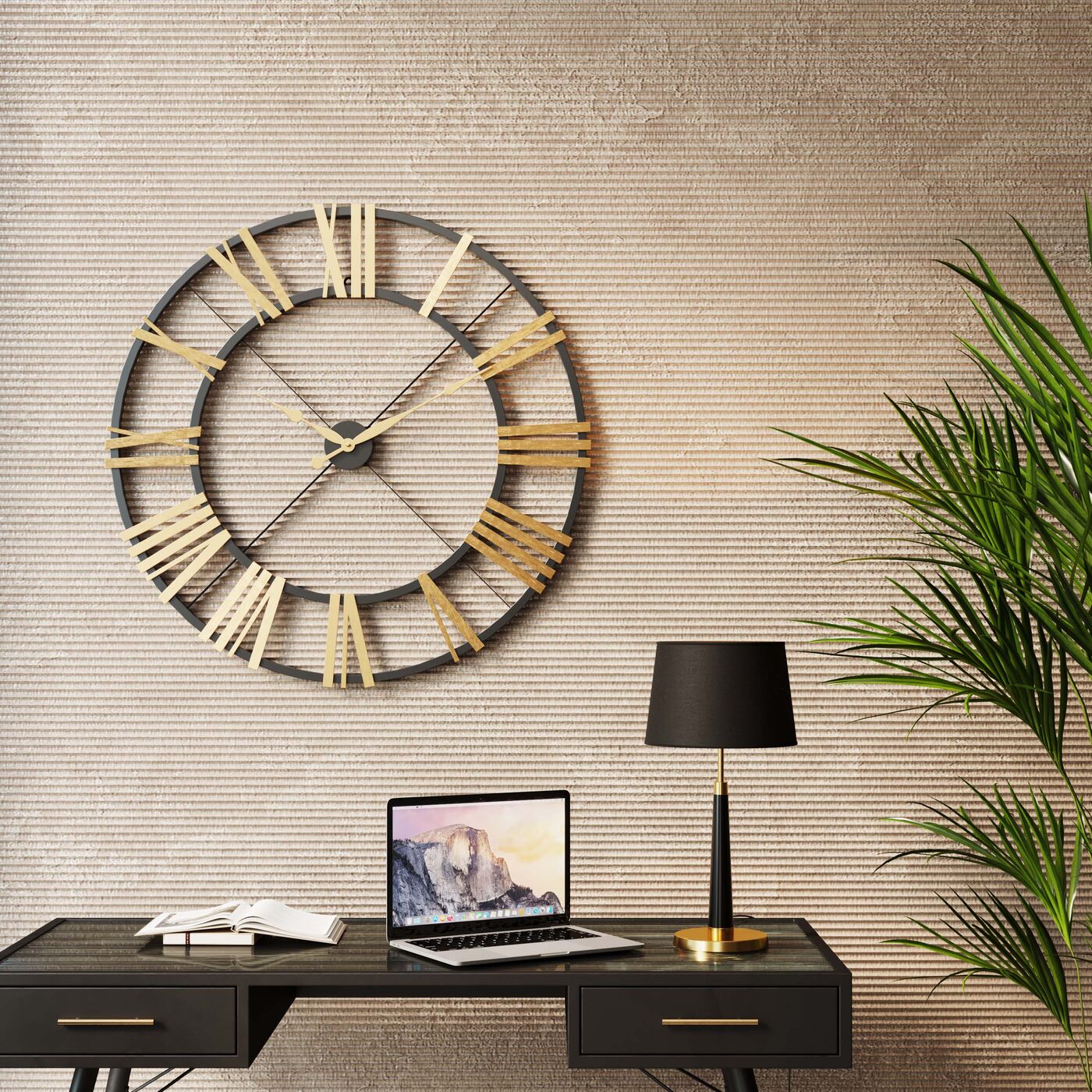 Wall Clock Nevio Brass √ò95cm