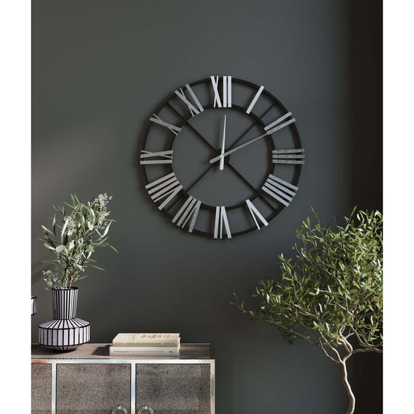 Wall Clock Nevio Silver Ø95cm