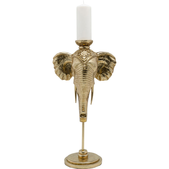 Candle Holder Elephant Head Gold 49cm