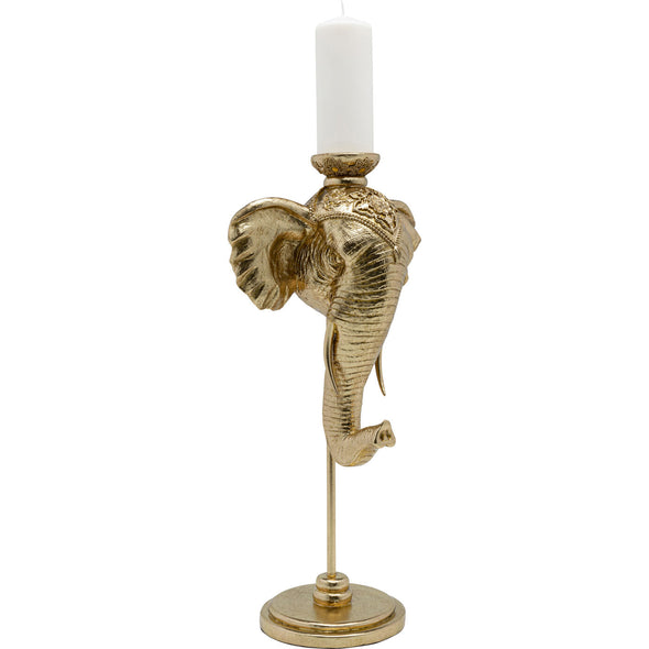 Candle Holder Elephant Head Gold 49cm