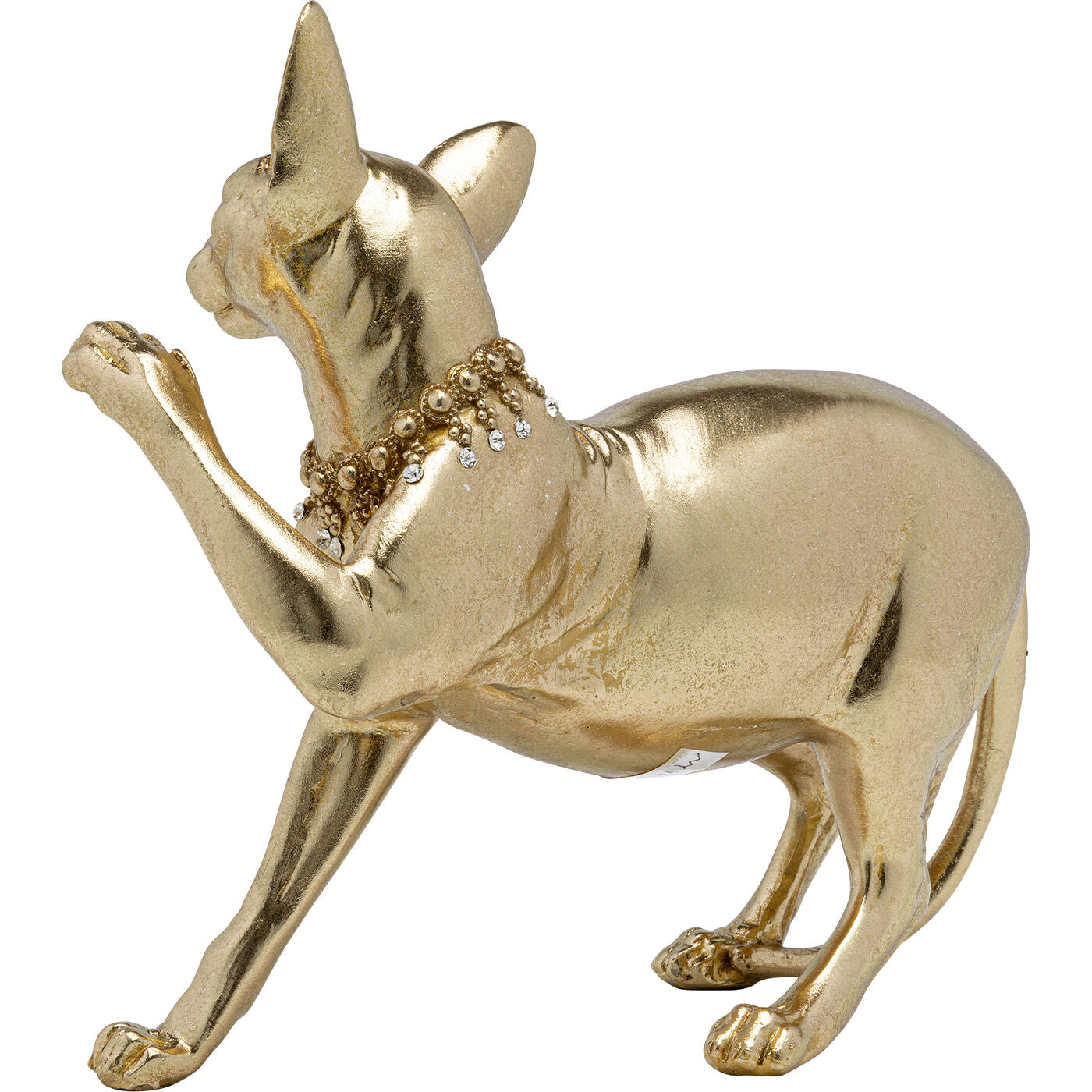 Deco Figurine Standing Cat Audrey Gold 29cm