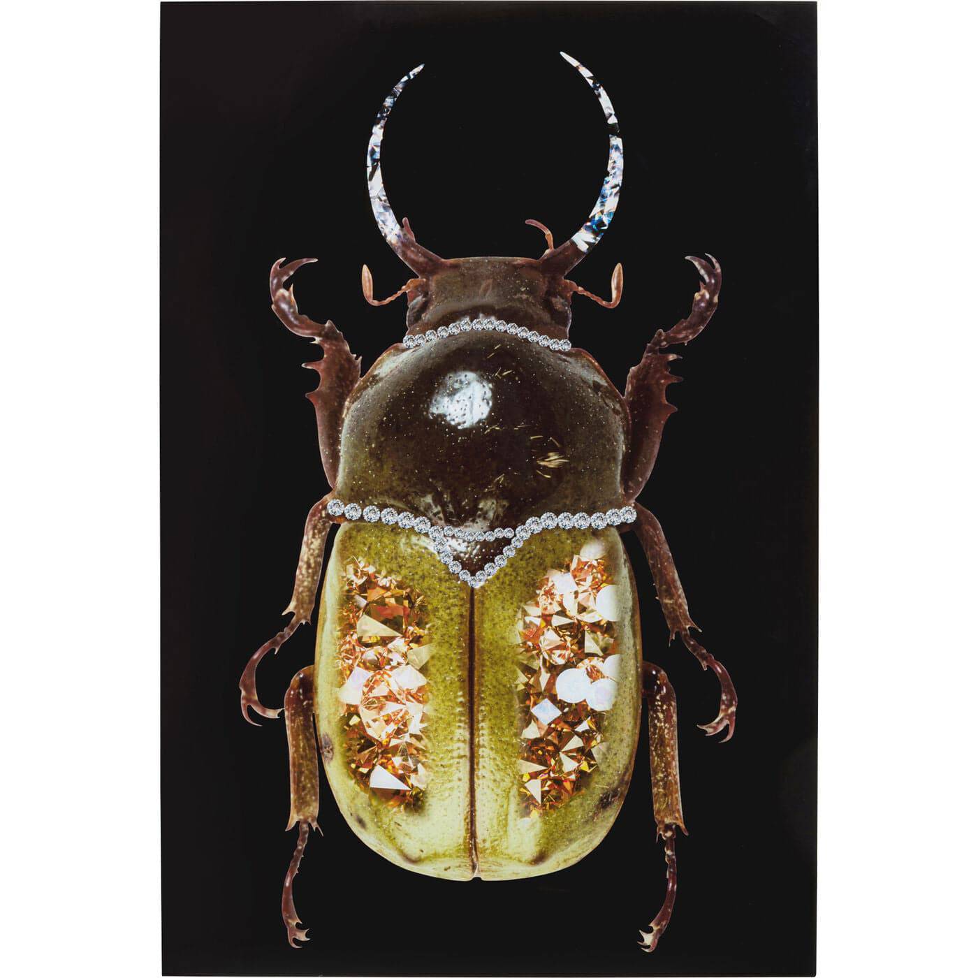 Glass Picture Shiney Dung Beetle 80x120cm