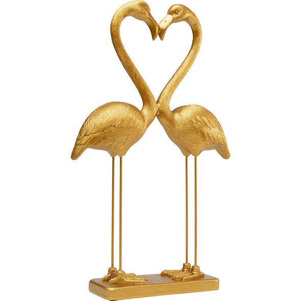 Deco Figurine Flamingo Love Gold 63cm