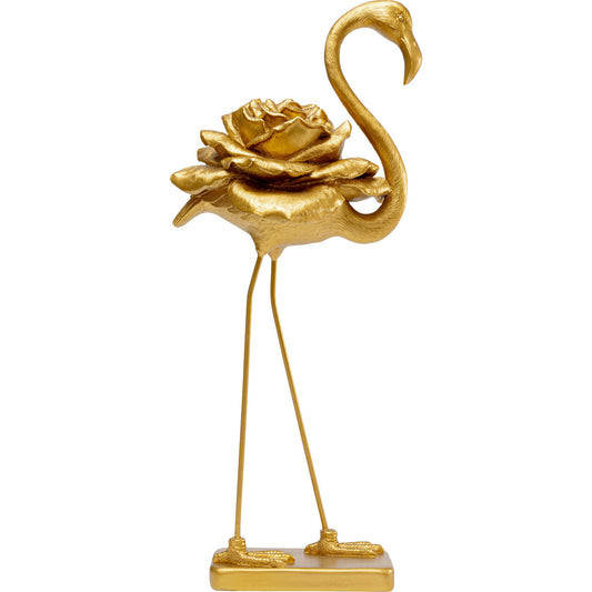 Deco Figurine Rose Flamingo Gold 63cm