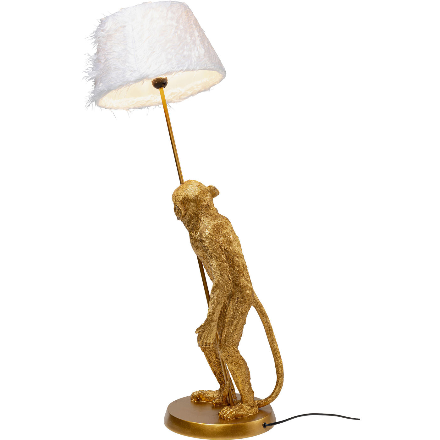 Table Lamp Animal Standing Monkey Gold 51cm