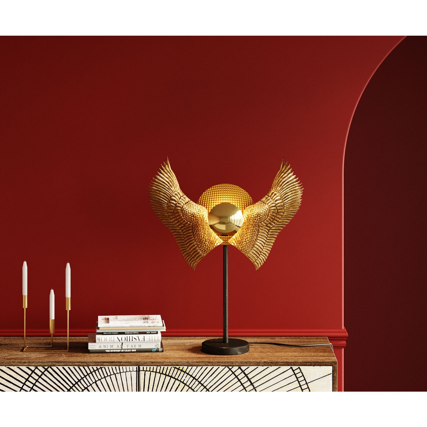 Table Lamp Bird Wings 76cm