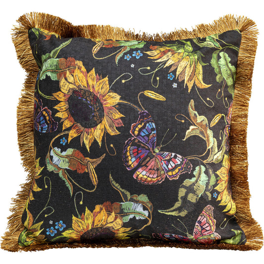 Cushion Sunflower Fringe 45x45cm