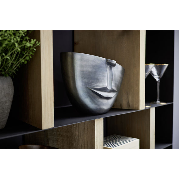 Vase Half Face Anthracite 31cm